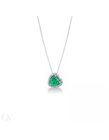 Necklace Promesse Woman in Gold Smeraldo 0.30 Ct PNCS55 - PNCS55